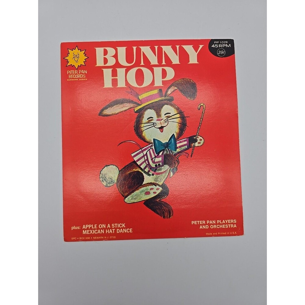 Vintage RARE Bunny Hop Record 45 RPM Peter Pan Records VERY NICE